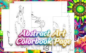 Abstract Art Colorbook Page - Free Online Coloring Game
