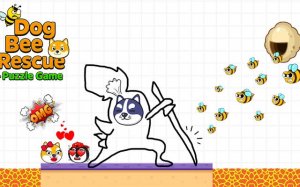 Dog Bee Rescue: Draw to Save Puzzle Adventure Online Game